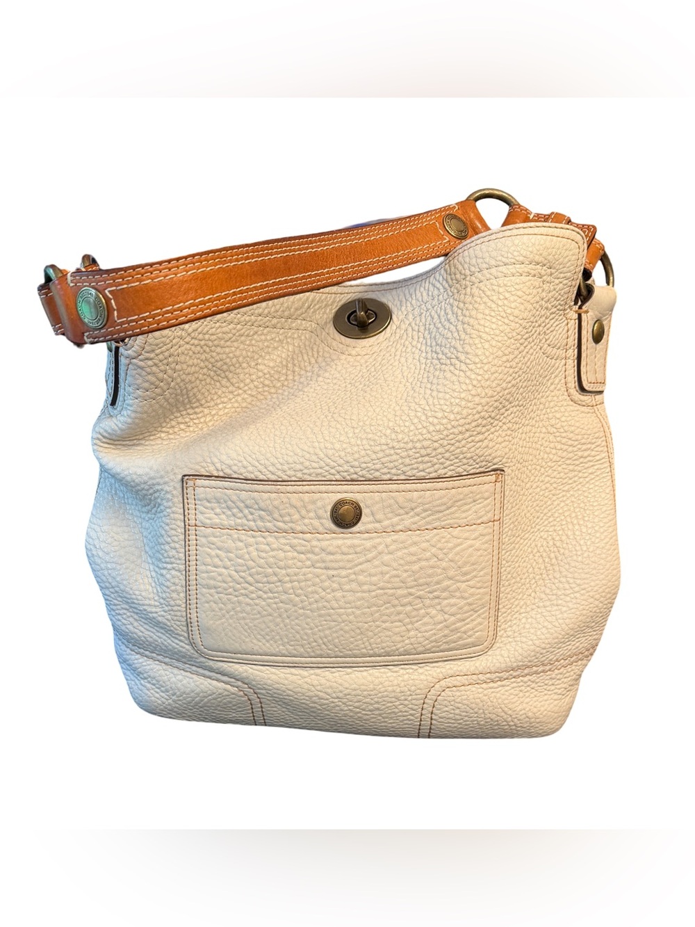 COACH Like NEW Authentic Y2K Vintage Chelsea Hobo Bag Pebbled Leather - Picture 4 of 9